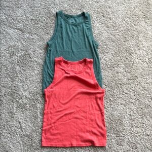 Women's Sleeveless Tops - Green and Red sold together